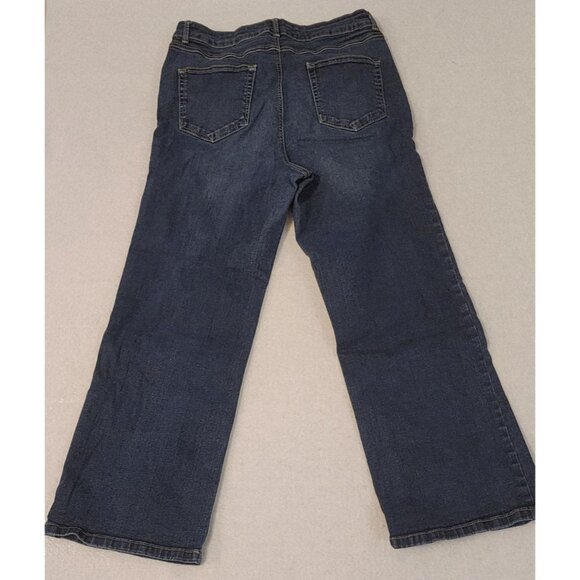 Woolworths Classic Collection cropped wide leg womens denim jeans size 14 - Picture 5 of 12